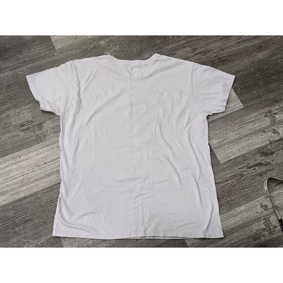 Hanes Nano Gray Busch Light Short Sleeve Crew Neck Shirt Brewed In USA St.Louis - Picture 2 of 7